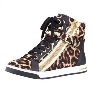 Michael Kors Glam Leopard Print High Top size 8